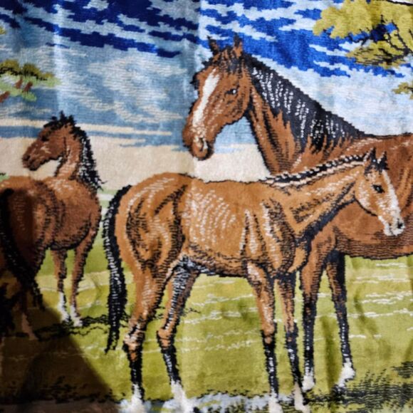vintage boho cottagecore horses tapestry - Picture 3 of 4